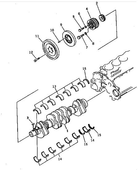 6150-21-8010 6150218010 Komatsu 6D125 Excavator Engine Parts Main Metal Bearing Assy