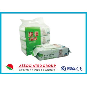 China Super Soft Baby Wet Tissue Biodegradable Natural Cotton Material18 * 20CM on sale