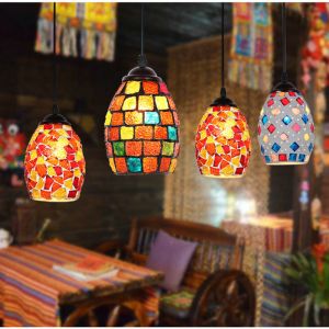 Turkish Style Retro Vintage Pendant Light island lamp single glass pendant