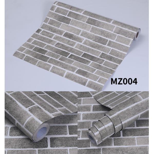 0.18mm-0.31mm Thickness 3D Brick Stone Wallpaper 3D Brick Wallpaper Grey
