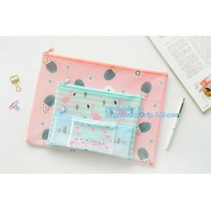 mesh net pouch for file folder, Promotion M square carrying PVC stationery file