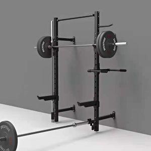 Home Gym Wall Mounted Foldable Pull Up Bar Strength Training Smith Machine Squat