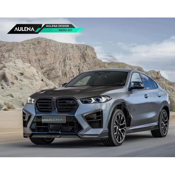 SUV Bmw X6 Body Kit Carbon Fiber X6M Front Bumper Lip Splitter Spoiler Side