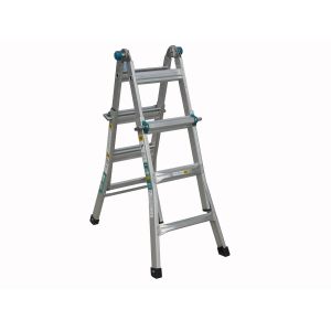 1.2*1.5mm Foldable Aluminium Ladder , Aluminium Telescopic Ladder With Wheel