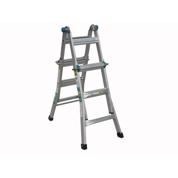 Quality 1.2*1.5mm Foldable Aluminium Ladder , Aluminium Telescopic Ladder With Wheel wholesale