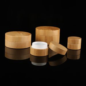 China Silkscreen  30g Plastic Covering Wooden Cosmetic Containers on sale