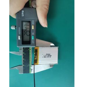 Iec62133 252940 Lithium Polymer Battery Pack 260mah 3.7v