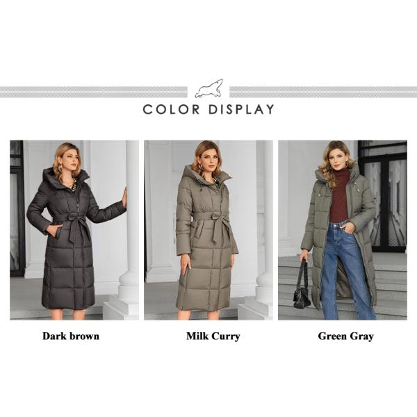 Hooded Thickened Long Cotton Coat With Slanted Placket And Pleats Fashion Favorite