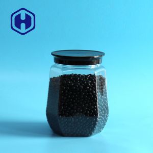 Lollip Pop 1150ml Cookie Plastic Transparent Jars With Sensitive Liner