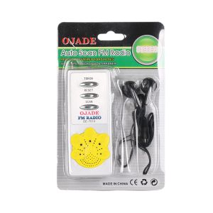 Portable Mini Flashlight Radio ABS Material With Headphone Built in Speaker