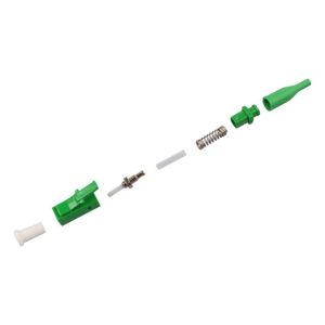 LC APC Fiber Connector 0.9mm Simplex Single Mode Fiber Connectors With Green