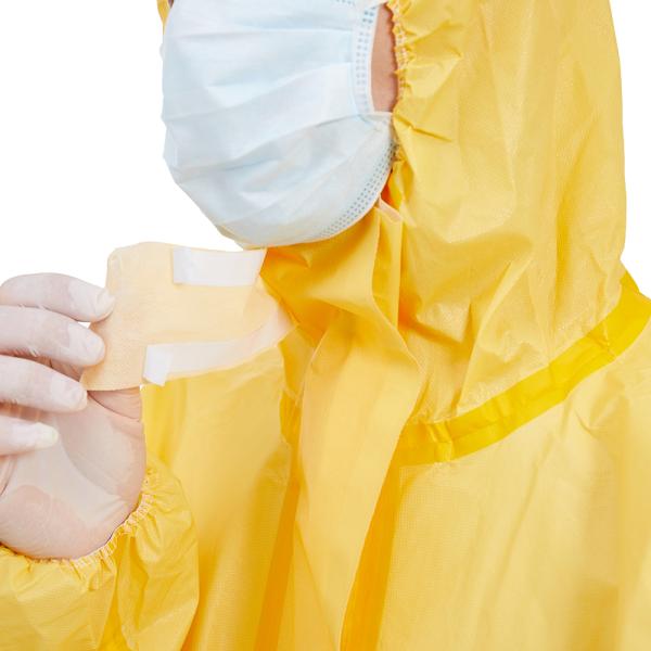 65gsm Hazmat Coverall Suit , Chemical Resistant Coveralls silicon free
