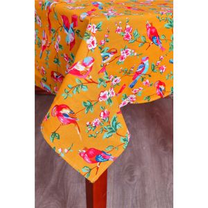 Orange Custom Printed Tablecloths Machine Washable For Home Kitchen Table