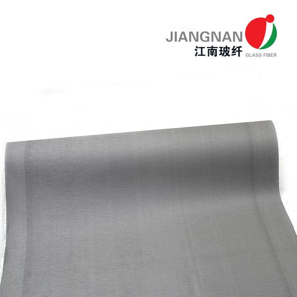 Quality 880C Satinless Steel Wire Reinfoced Glass Fabric Coated with Polyurethane And Graphite For Fire Curtain Barrier wholesale