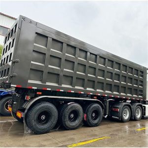 China Standard 3-Axis Semi-Trailer with 24 m3 Volume and 60ton Load Capacity on sale