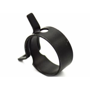 25mm Diameter Black Plated Single Ear Stepless Hose Clamps