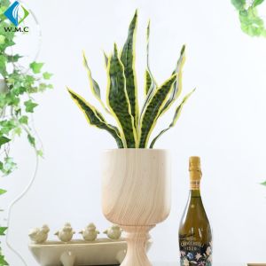 Green Artificial Potted Plants , Artificial Snake Plant Customized Design