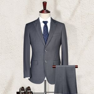 Polyester/Cotton Daily Formal Blazer for Men 2021 Standard Size Business Mens