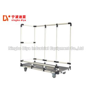 Cheap Logistic And Workshop Lean Trolley , Simple Operation Stainless Steel Cart for sale