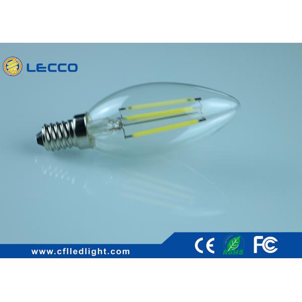 4W E14 Filament LED Bulb 6000K , Led Candle Light Bulbs For Pendant Lamps