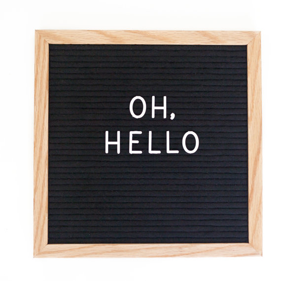 12 By 18 Inch Felt Letter Board Notice Menu , Changeable Black Framed Letter Board