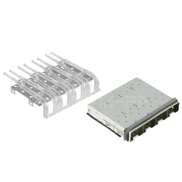 Quality TE 2227729-1 zSFP+ Cage Assembly Ganged (1 x 4 Port) Connector 28 Gb/s Included Lightpipe wholesale