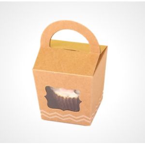 custom kraft carton box with handles eco friendly