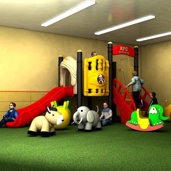 Quality Outdoor Playground Climbing Amusement Plastic Slide YST Popular Theme Park wholesale