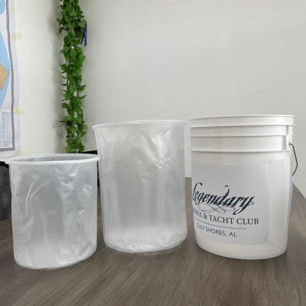 Convenient Red Disposable Plastic Bucket Liner Customize Needs for Easy Disposal