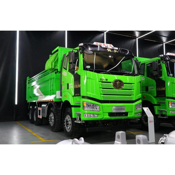 Quality Used Trucks Tippers For Sale 12 Tires FAW J6P Dump Truck CNG 460hp Flat Roof Cab wholesale