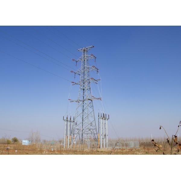 Quality High Strength Electricity Pylons , 4 Legged Steel Lattice Masts Structure wholesale