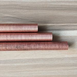China Finned Copper Pipe For Heat Exchanger And Air Cooler on sale