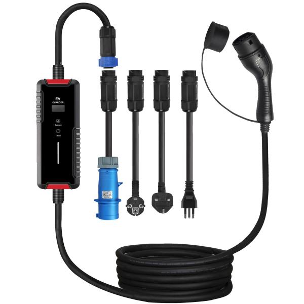 Quality J1772/IEC62196 Charging Mode Portable Electric Car Charger with Output Current of 16A/32A wholesale