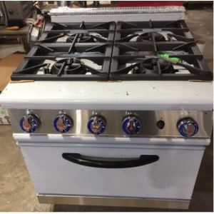20.8kw Gas Range Cooking Equipment With 4-Burner Gas Oven Heavy Duty 153kg Weight Capacity