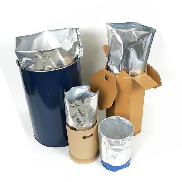 Flexible Round Bottom Gusset Aluminum Foil Plastic Bag Drum Liner Bags, Round