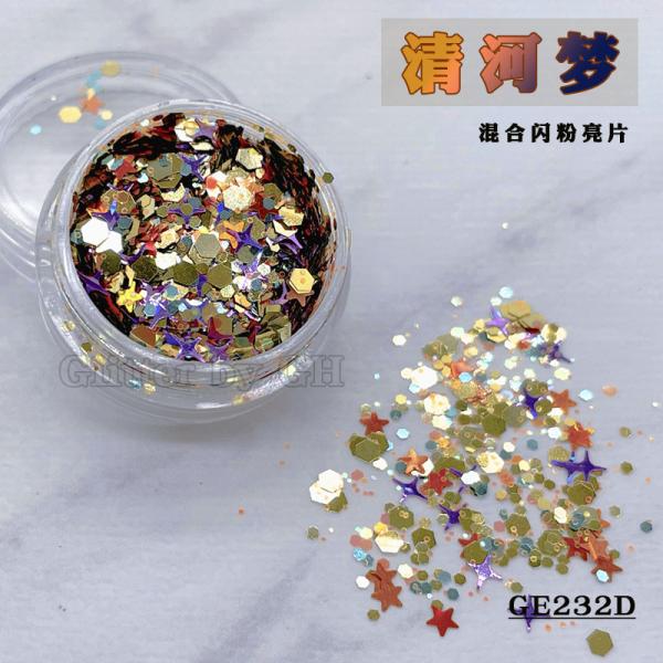 Multi Colors Loose Chunky Glitter Mix Fine Polyester Glitter Bulk For Nail Art DIY Craft