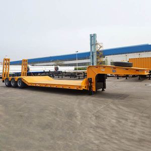 Cheap CIMC Ultra Wide 3 Axle Low Bed Semi Trailer for sale