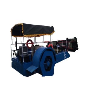 Cheap Stainless Mesh Water Hyacinth Water Moss Reed Collection Boat With Storage Bucket for sale