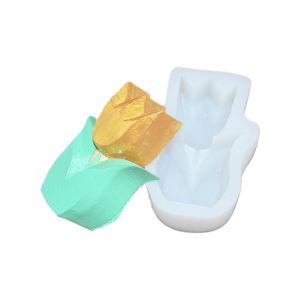 Silicone Flexible Tulip Candle Mold Cube Sculpture Reusable Customized