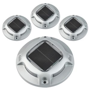 China Outdoor Solar Road Stud with 6000K Daylight Alert LED and 110*22.5MM Size Waterproof Aluminum Deck Light on sale