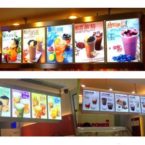 Portable Lightweight Egdelit Ultra Slim LED Light Box Full Colors Hanging Type