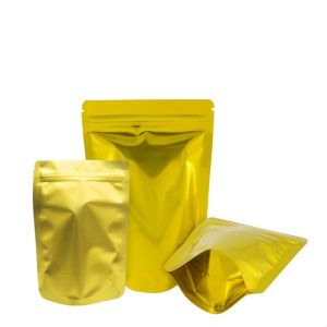 Dried Food Yellow Print Custom Resealable Pouches