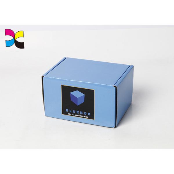 High End Blue Printed Gift Boxes / Rectangle Cardboard Packing Boxes