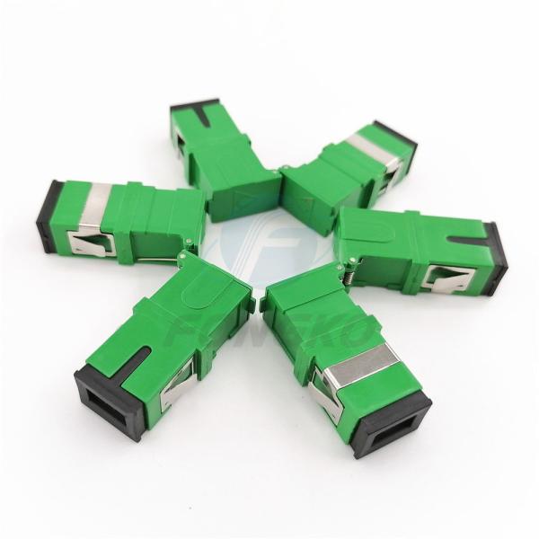 Quality Green Shell Sc/apc Simplex Adapter Fiber Optic Adapter With Auto Shutter wholesale