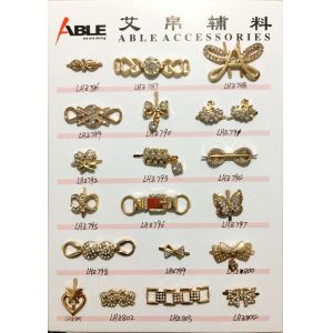 China Customize Fashion Metal Shoes Buckles Chain Decorative Multi Shape Alloy on sale