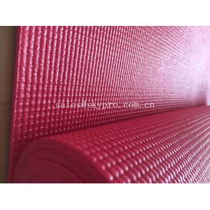 Durable Custom Printed EVA Red Yoga Mat , Foam Rubber Sheets For Fitness Club