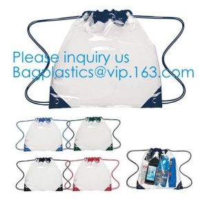 China Promotional Transparent PVC Clear Drawstring Backpack Bags,Promotional Hot Selling Waterproof Transparent PVC Backpack D on sale