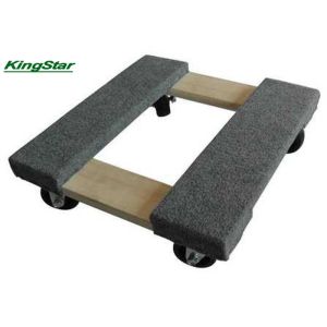 Hardwood Carpeted Both Ends dolly with 800lbs Loading Capacity Overall