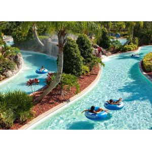 Outdoor Water Park Lazy River Swimming Pool With Wave Making Machine