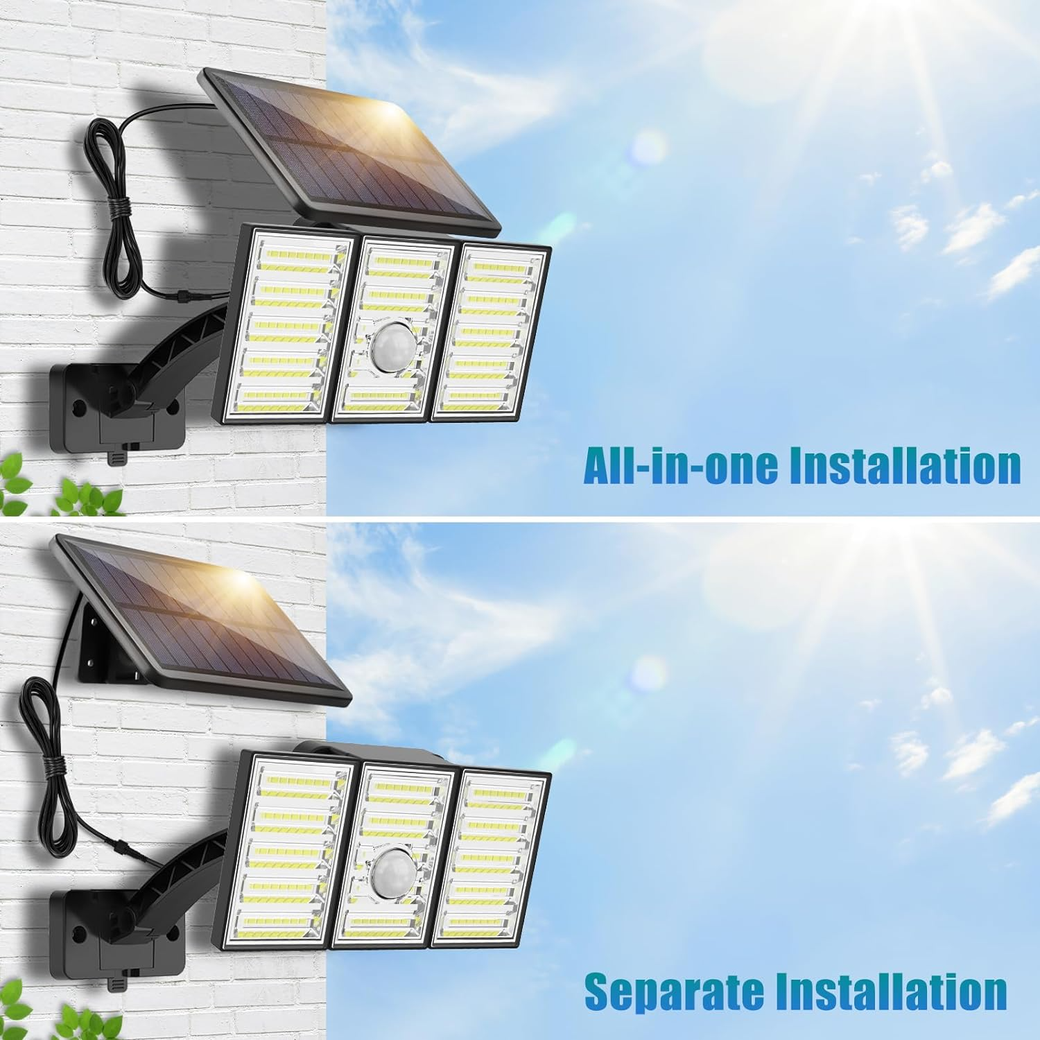 Intelligent induction solar wall light 6W three-level dimming APP controls